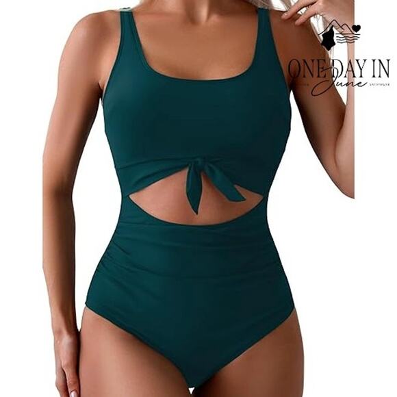 Eomenie Cut Out One Piece Swimsuit Size XL - Picture 1 of 7